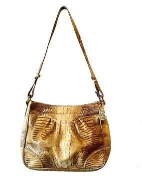 Brahmin Alden Road Toffee NMC Shoulder Bag with Tag, Key Fob, Dust Bag EUC